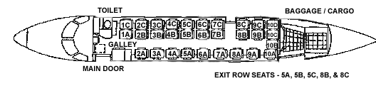 EMB-120 seat map
